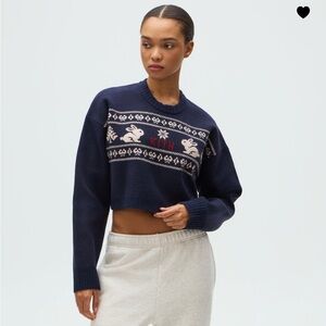 Kithmas Women Freja Cropped Bunny Sweater - M NWT